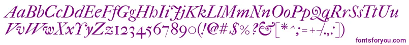 Imfefcit28p Font – Purple Fonts on White Background