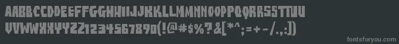 フォントBuzzsaw – 黒い背景に灰色の文字