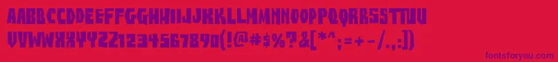 Buzzsaw Font – Purple Fonts on Red Background