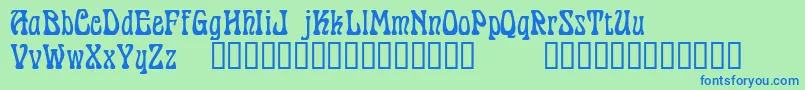 PantagruelTM Font – Blue Fonts on Green Background