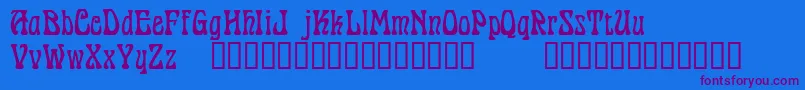 PantagruelTM Font – Purple Fonts on Blue Background