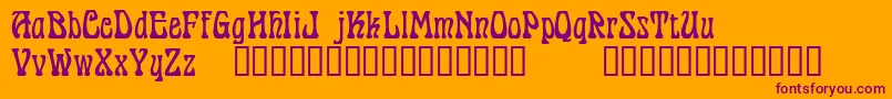PantagruelTM Font – Purple Fonts on Orange Background