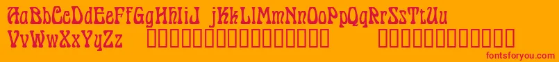 PantagruelTM Font – Red Fonts on Orange Background