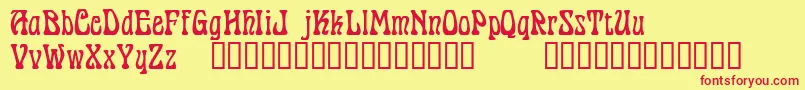 PantagruelTM Font – Red Fonts on Yellow Background