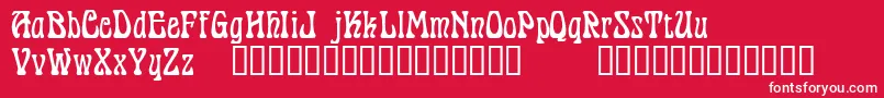 フォントPantagruelTM – 赤い背景に白い文字