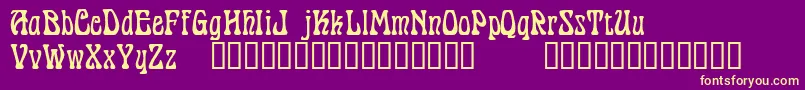 PantagruelTM Font – Yellow Fonts on Purple Background