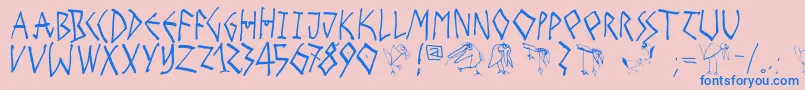 Подробнее о шрифте HappybirdsdayMedium Шрифт HappybirdsdayMedium – синие шрифты на розовом фоне