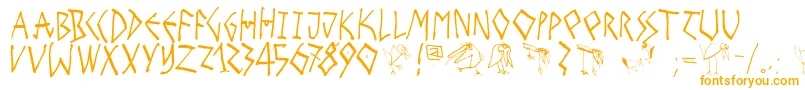 Więcej informacji o czcionce HappybirdsdayMedium Czcionka HappybirdsdayMedium – pomarańczowe czcionki na białym tle