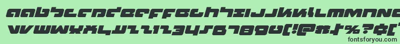 Boomstickexpandital Font – Black Fonts on Green Background