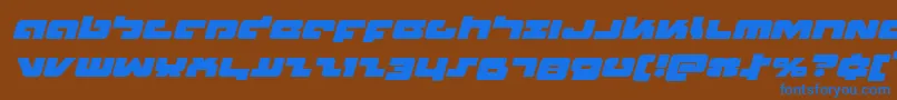 Boomstickexpandital Font – Blue Fonts on Brown Background