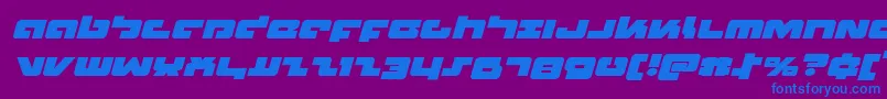 Boomstickexpandital Font – Blue Fonts on Purple Background
