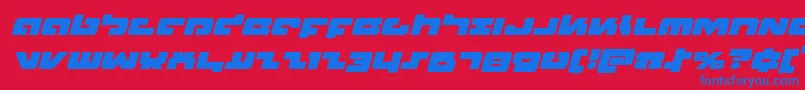 Шрифт Boomstickexpandital – синие шрифты на красном фоне