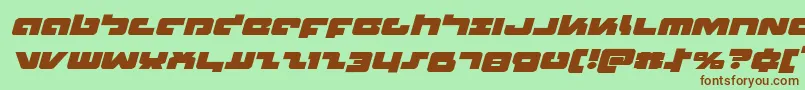 Czcionka Boomstickexpandital – brązowe czcionki na zielonym tle