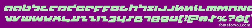 Boomstickexpandital Font – Green Fonts on Purple Background