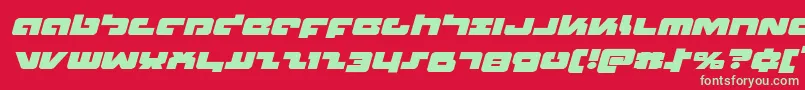 Boomstickexpandital Font – Green Fonts on Red Background