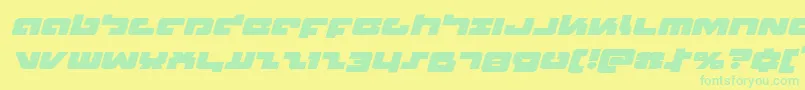 Czcionka Boomstickexpandital – zielone czcionki na żółtym tle
