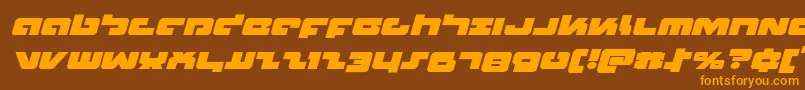 Шрифт Boomstickexpandital – оранжевые шрифты на коричневом фоне