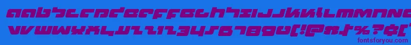 Boomstickexpandital Font – Purple Fonts on Blue Background