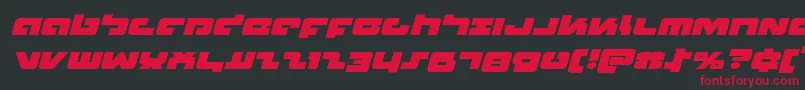 Czcionka Boomstickexpandital – czerwone czcionki na czarnym tle