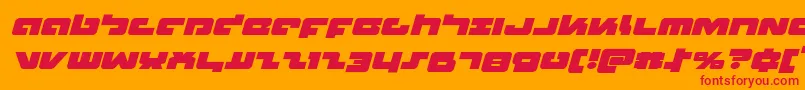 Boomstickexpandital Font – Red Fonts on Orange Background