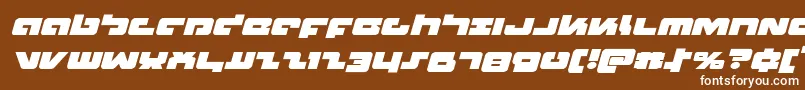 Boomstickexpandital Font – White Fonts on Brown Background