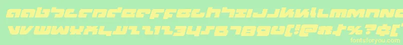 Boomstickexpandital Font – Yellow Fonts on Green Background