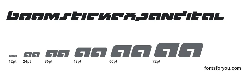 Boomstickexpandital Font Sizes