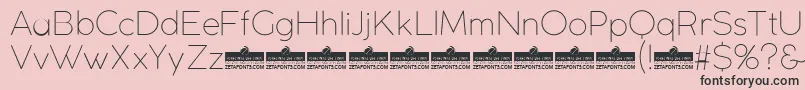 CocogothicUltralightTrial Font – Black Fonts on Pink Background