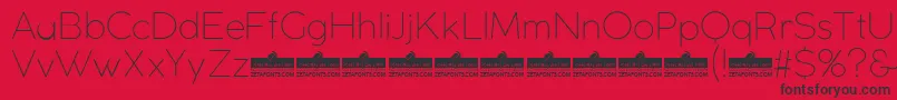 CocogothicUltralightTrial Font – Black Fonts on Red Background