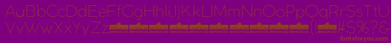 CocogothicUltralightTrial Font – Brown Fonts on Purple Background