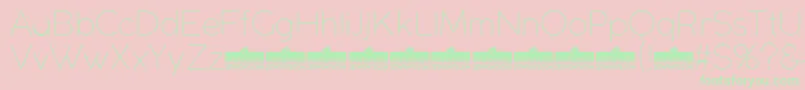 CocogothicUltralightTrial Font – Green Fonts on Pink Background