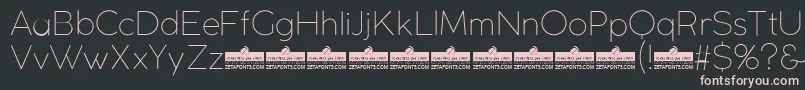 CocogothicUltralightTrial Font – Pink Fonts on Black Background