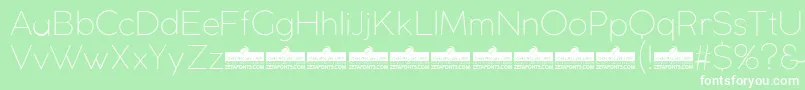 CocogothicUltralightTrial Font – White Fonts on Green Background