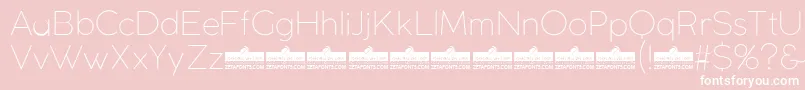 CocogothicUltralightTrial Font – White Fonts on Pink Background