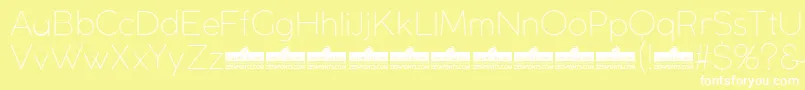 CocogothicUltralightTrial Font – White Fonts on Yellow Background