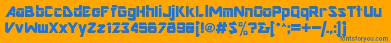 NimroddisplaysskBold Font – Blue Fonts on Orange Background