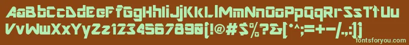 NimroddisplaysskBold Font – Green Fonts on Brown Background