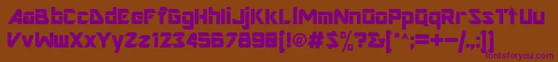 NimroddisplaysskBold Font – Purple Fonts on Brown Background