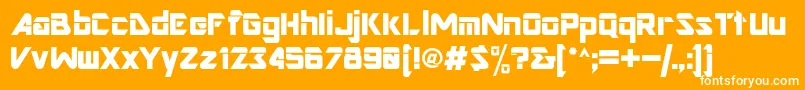 NimroddisplaysskBold Font – White Fonts on Orange Background