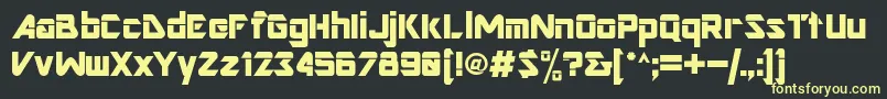 NimroddisplaysskBold Font – Yellow Fonts on Black Background