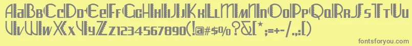 Arizonaairwaysnf Font – Gray Fonts on Yellow Background
