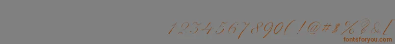 Weitere Informationen zur ScriptThinPen-Schriftart ScriptThinPen-Schriftart – Braune Schriften auf grauem Hintergrund