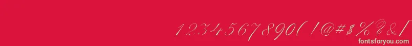 ScriptThinPen Font – Green Fonts on Red Background