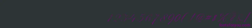 Lisätietoja ScriptThinPen-fontista ScriptThinPen-fontti – violetit fontit mustalla taustalla