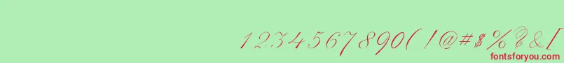 ScriptThinPen Font – Red Fonts on Green Background