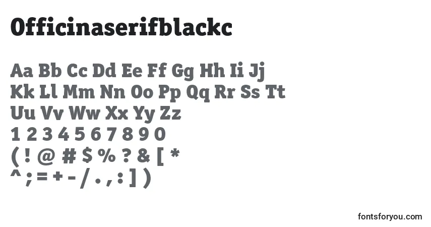 Шрифт Officinaserifblackc – алфавит, цифры, специальные символы