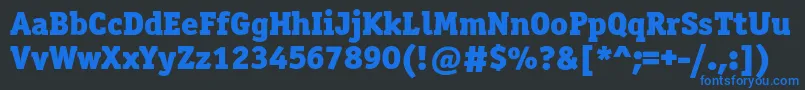 Officinaserifblackc Font – Blue Fonts on Black Background