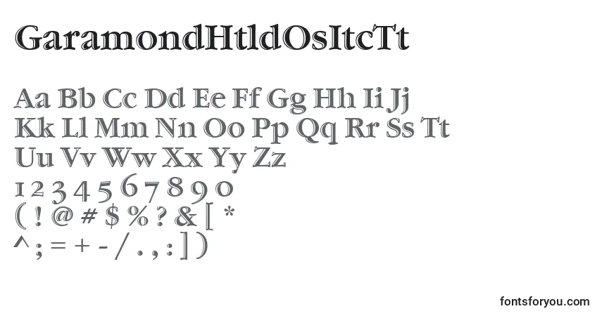 Fuente GaramondHtldOsItcTt - alfabeto, números, caracteres especiales