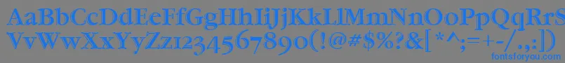 GaramondHtldOsItcTt Font – Blue Fonts on Gray Background