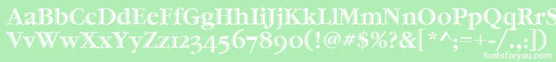 GaramondHtldOsItcTt Font – White Fonts on Green Background